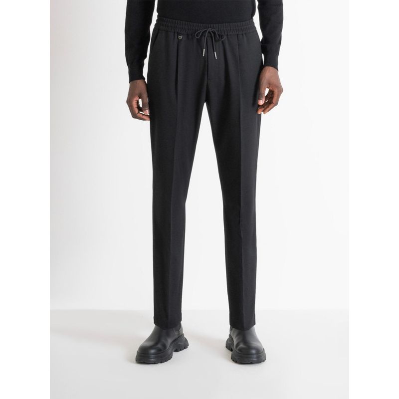 Antony Morato Men Black Solid Slim Fit Trouser (38)