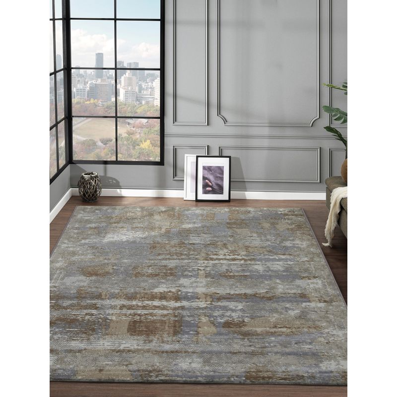 OBSESSIONS Antistatic Polypropylene Abstract Carpet, Grey Brown Buy