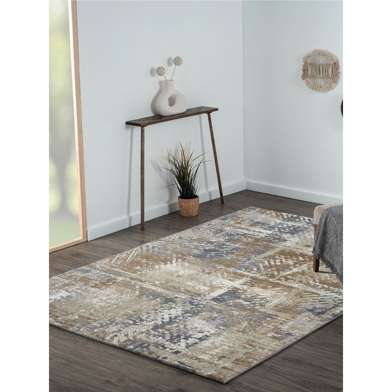 OBSESSIONS Antistatic Polypropylene Abstract Carpet, Grey & Brown Buy