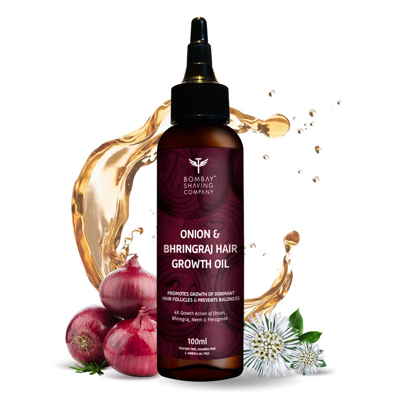 Bombay Shaving Company Onion and Bhringraj Hair Oil With 4X Growth