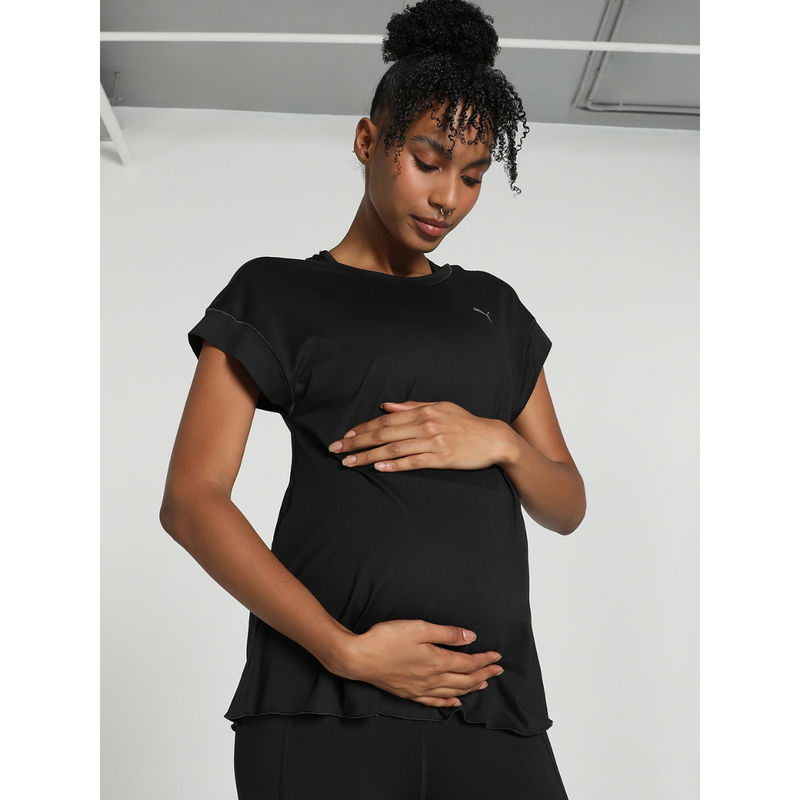 Puma MATERNITY STUDIO Womens Black T-Shirt (XS)