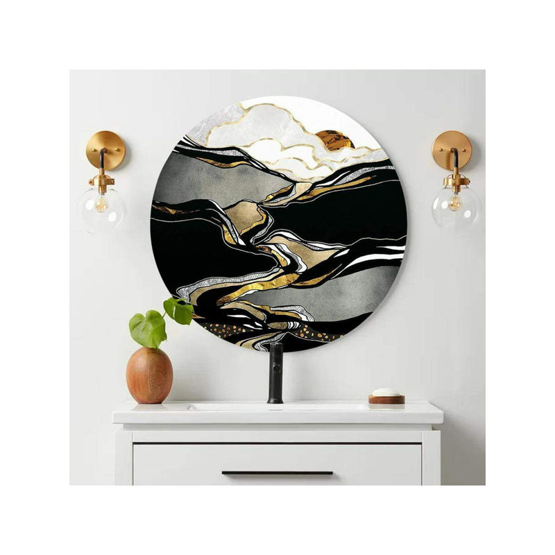 The Artment Gold Scape Canvas Matte Finish Multi (Large)