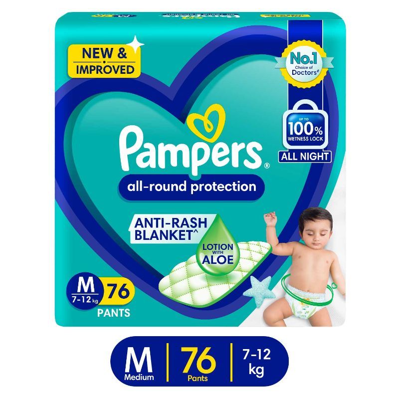 Pampers New Diapers Pants Medium - 76 Pack