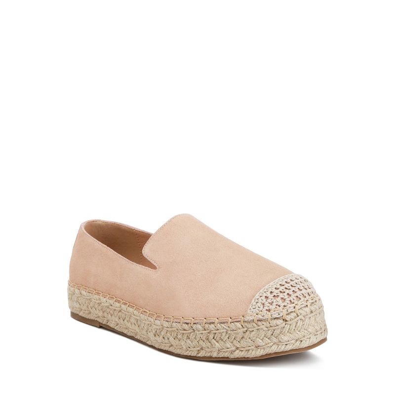 London Rag Suede Flatform Heel Pink Pumps (UK 4)