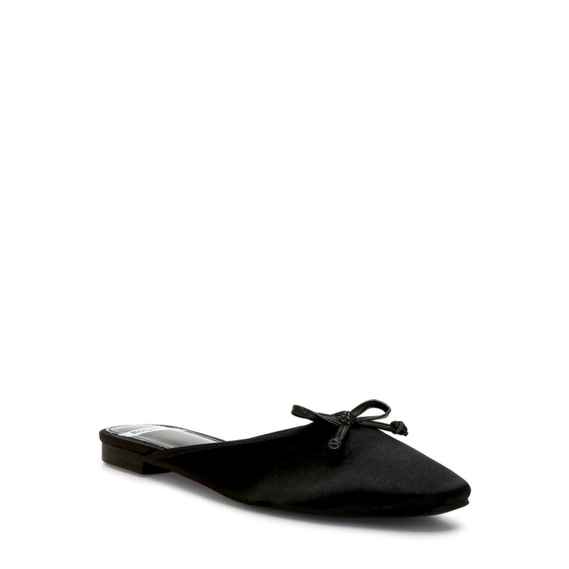 London Rag Satin Bow Detail Black Mules (UK 3)