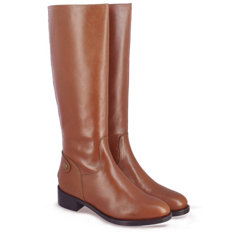 Saint G Women Tan Stretch Suede Leather Knee High Boots (EURO 36) (EURO 36)