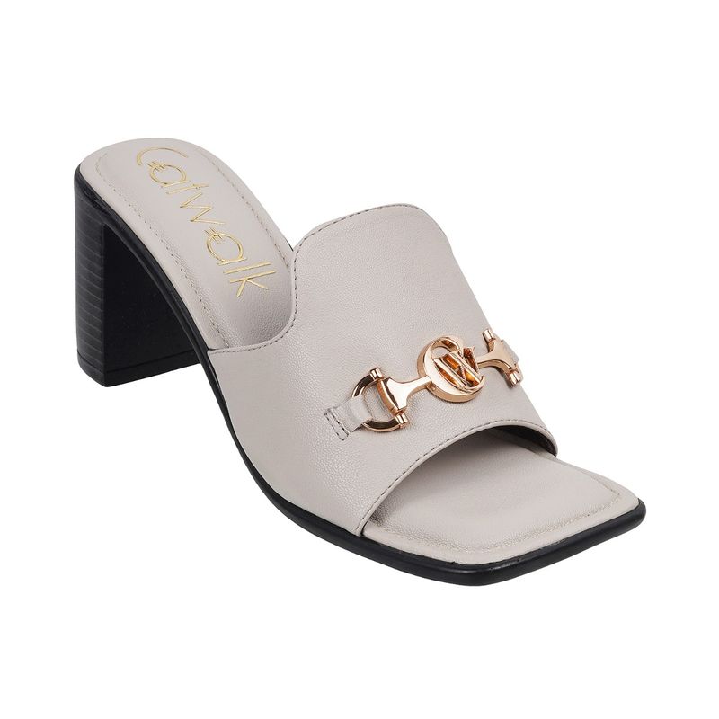 Catwalk Casual Women Grey Back To Basics Sandal Heels (UK 8)