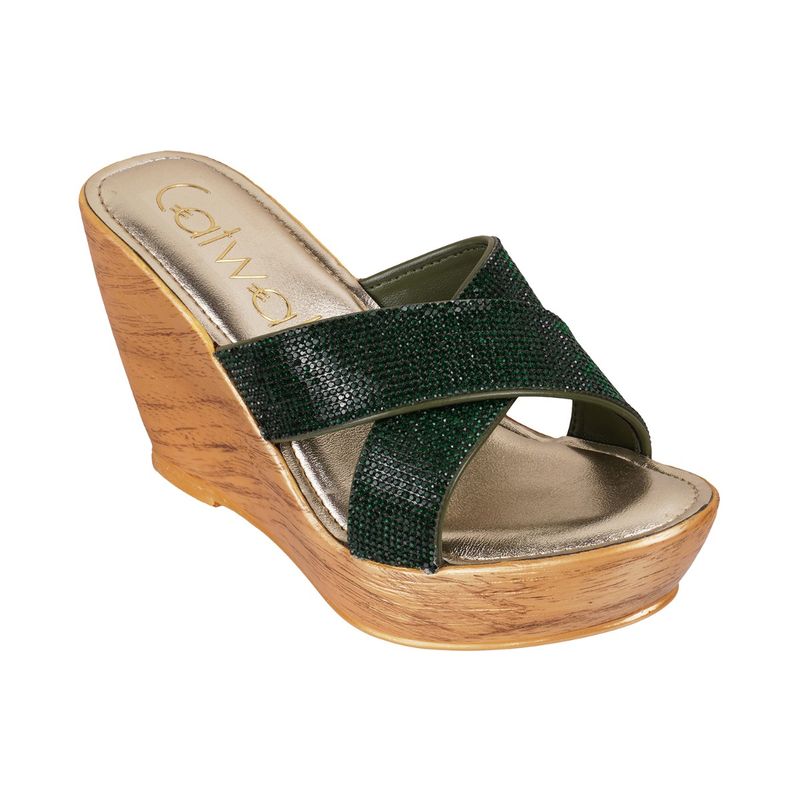 Catwalk Casual Women Green Zing Thing Sandals (UK 4)