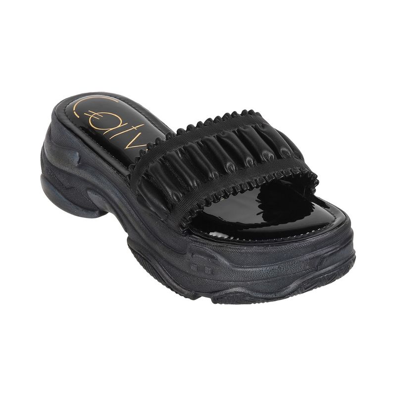 Catwalk Casual Women Black Boho Chic Sandals (UK 5)