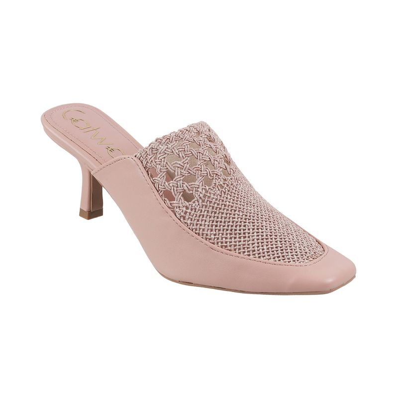 Catwalk Casual Women Pink Hot Chic Mule Heels (UK 7)