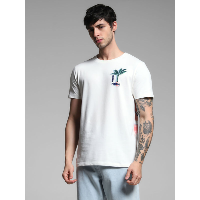 Jack & Jones White Graphic Regular Fit T-Shirt (M)