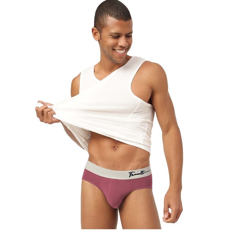 FREECULTR Men Red Solid Brief (XL)