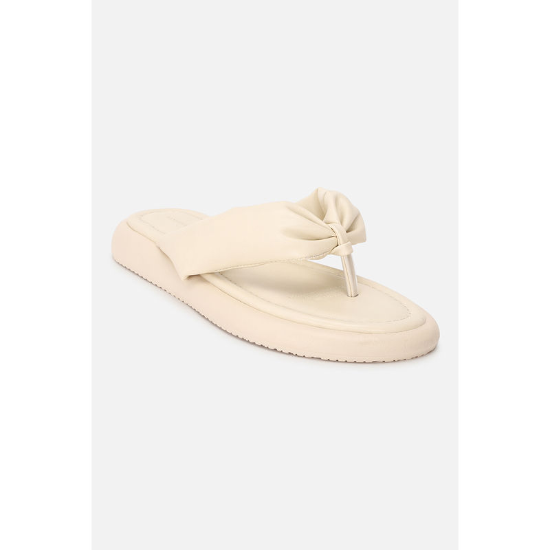 Van Heusen Women Cream Sandals (UK 4)