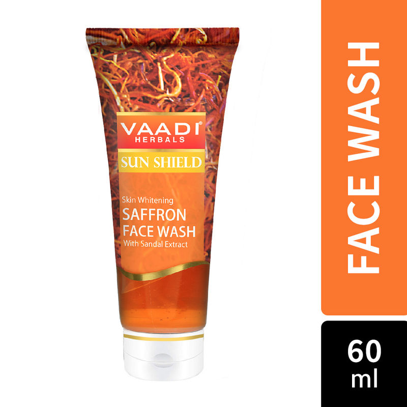Vaadi Herbals Skin Whitening Saffron Face Wash With Sandal Extract - 60ml