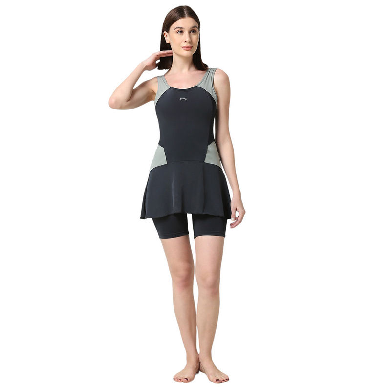 Black Panther Womens Charcoal Swimwear Top and Short (Set of 2) (L)