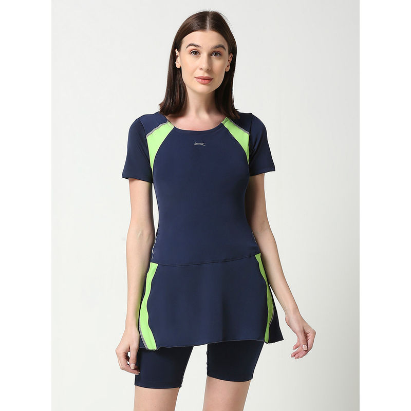 Black Panther Womens Navy Swimwear Top and Short (Set of 2) (XL)