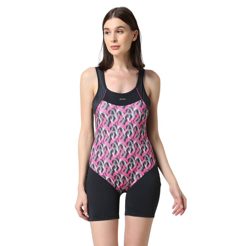 Black Panther Womens D.Grey Sleevless Swimsiut (L)