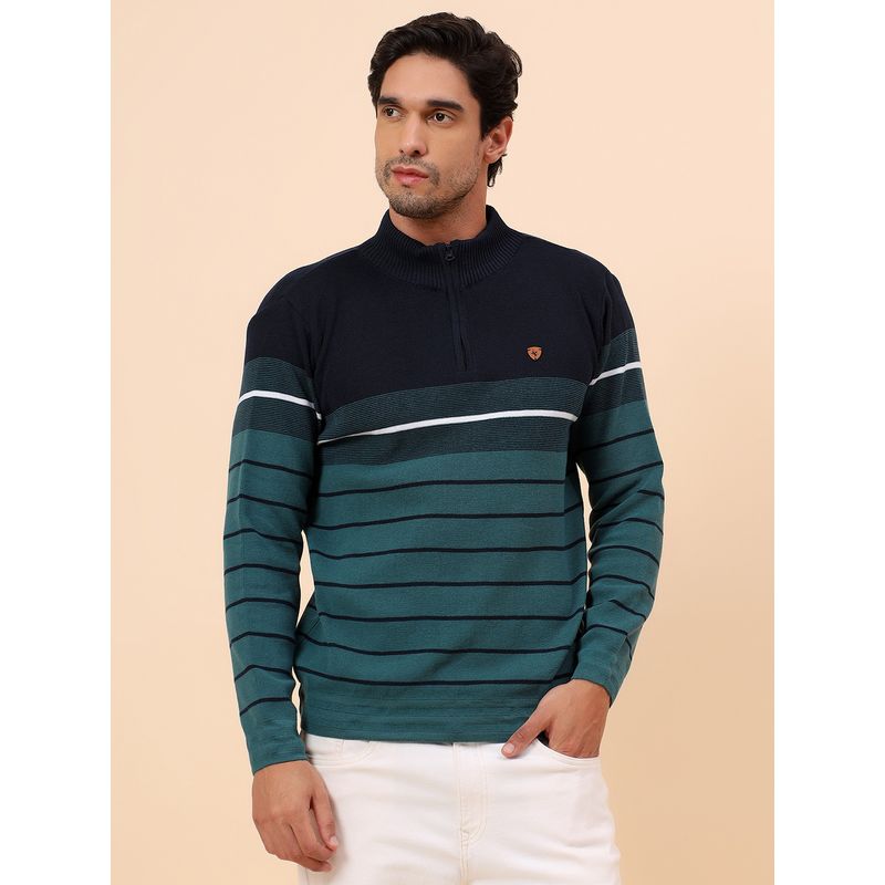 Cantabil Men Breathable & Soft with Color Teal Sweater (M)