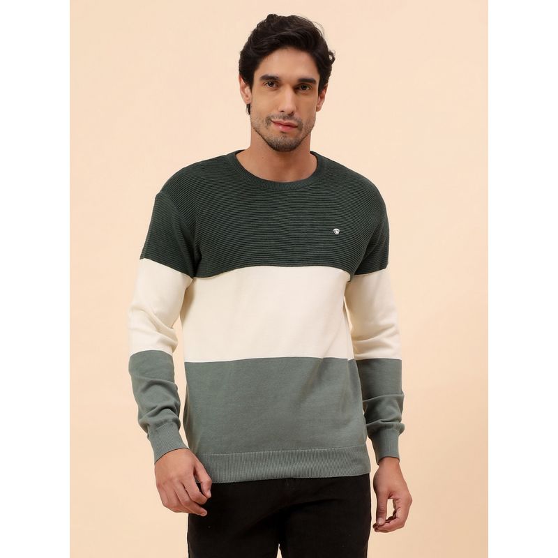 Cantabil Men Breathable & Soft with Color Olive Sweater (M)