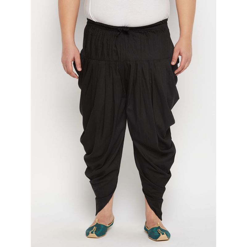 Vastramay Plus Men's Black Cowl Dhoti (46)