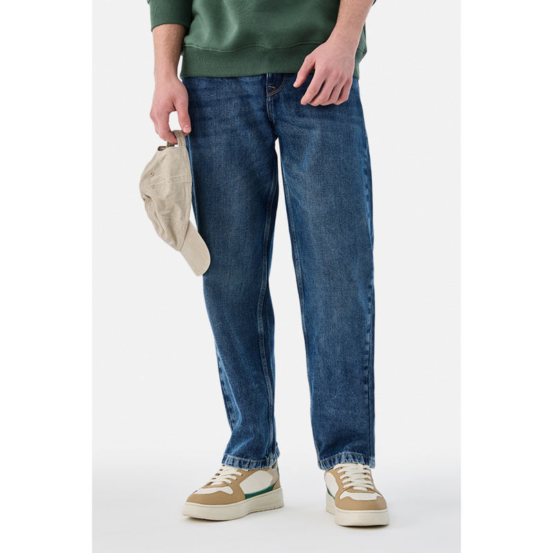 Snitch Indigo Denim Relaxed Casual Jeans for Men (32)