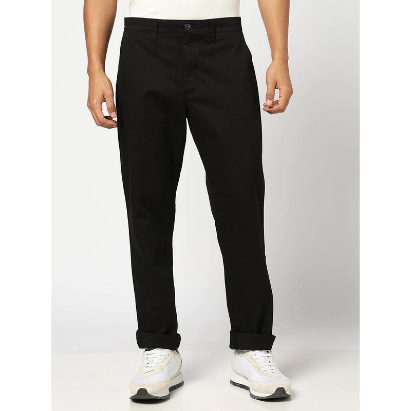 GAP Men Black Cotton Solid Slim Fit Chinos (28)