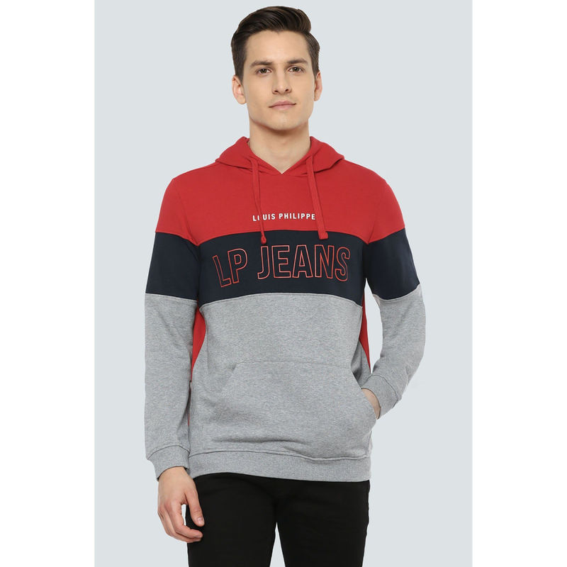 Louis Philippe Jeans Grey Sweatshirt (XL)
