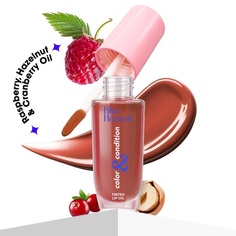 Blue Heaven Color & Condition Tinted Lip Oil - Glazed Brown