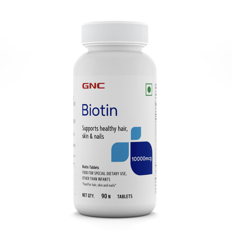 GNC Biotin 10000mcg| Reduces Hair Fall & Thinning | Promotes Hair Growth