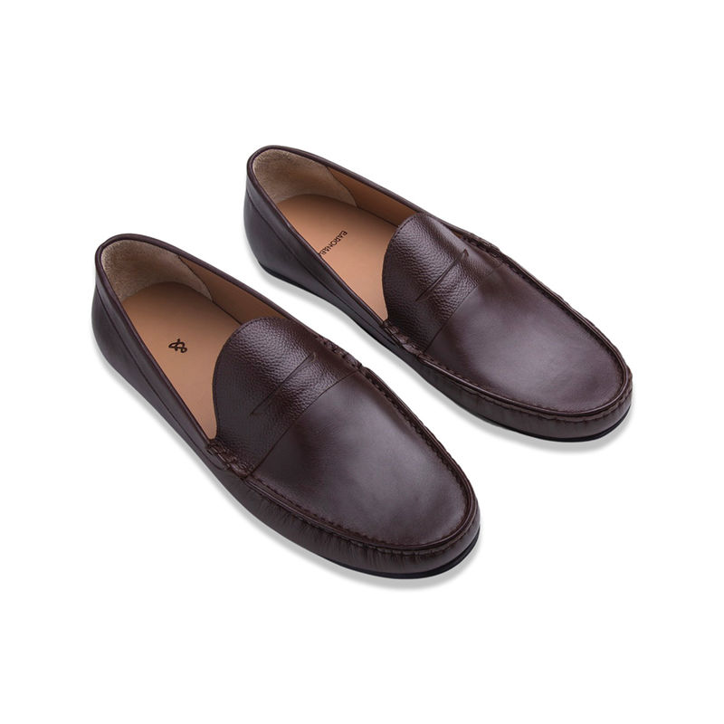 Baron&Bay Arno Solid Brown Loafers (UK 7)