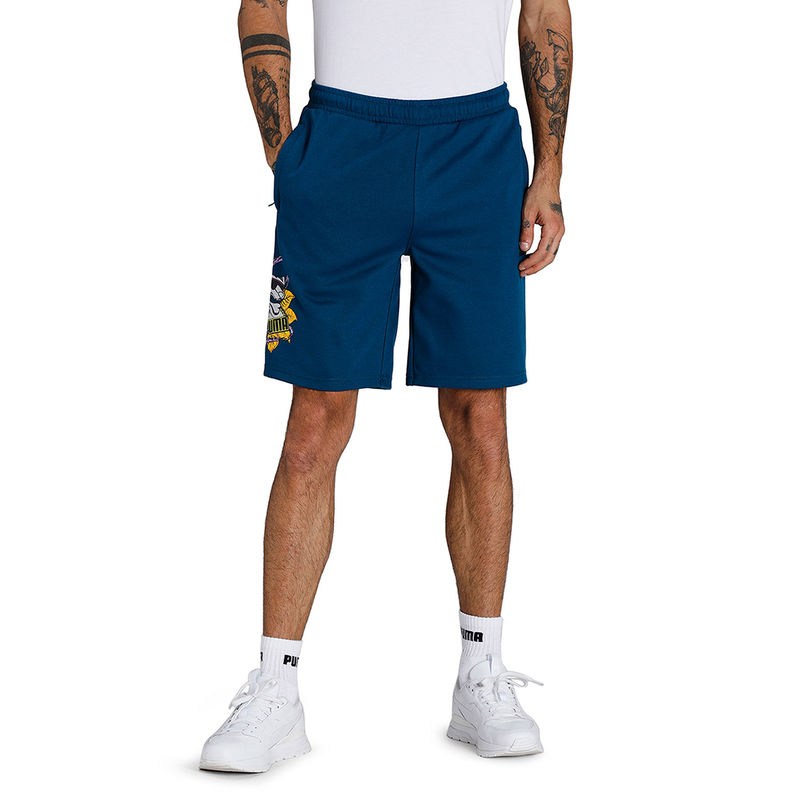 Puma SWEAT Mens Blue Casual Shorts (S)