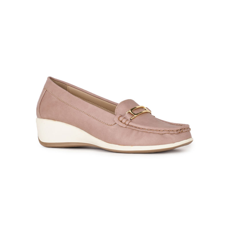 Bata Solid Pink Loafers (UK 6)