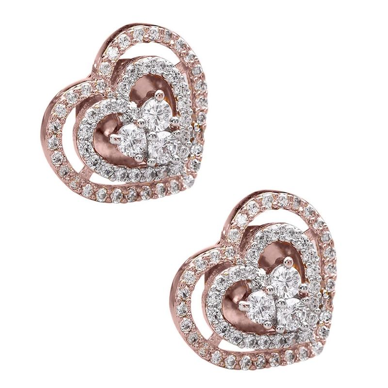 Kay jewelers rose clearance gold heart earrings