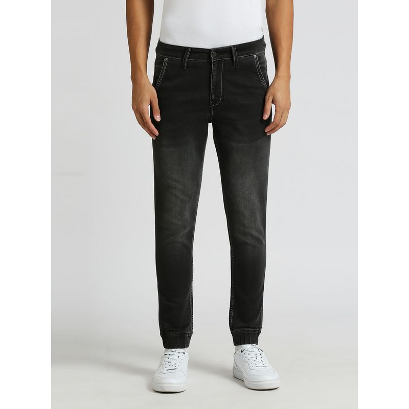 Pepe Jeans Gunnel Jogger Black Mid Rise Tapered Jeans (30)