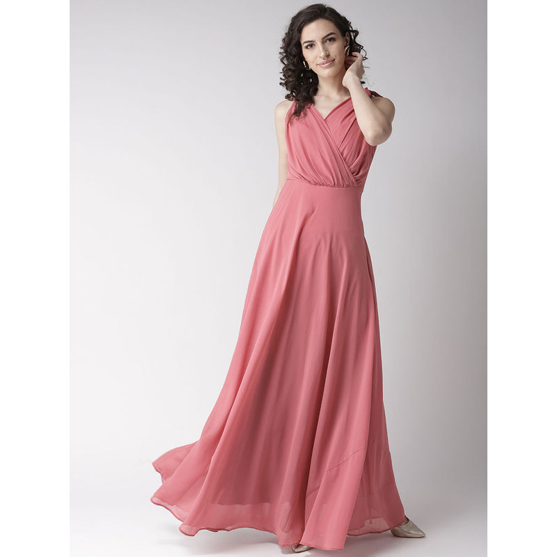 Twenty Dresses By Nykaa Fashion Ready For The Royals Pink Maxi Dress (S)