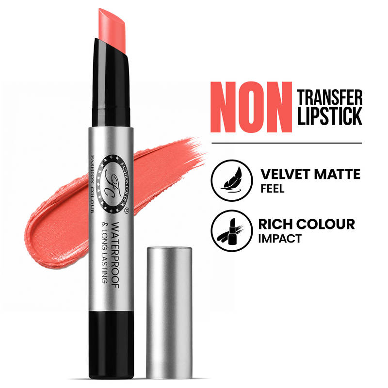 FASHION COLOUR Colorful Non-Transfer Velvet Matte Lipstick - Light Coral