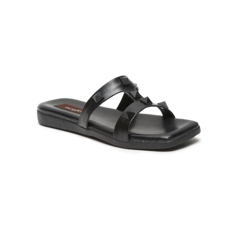 VALIOSAA Black Solid Casual Flats (EURO 37)