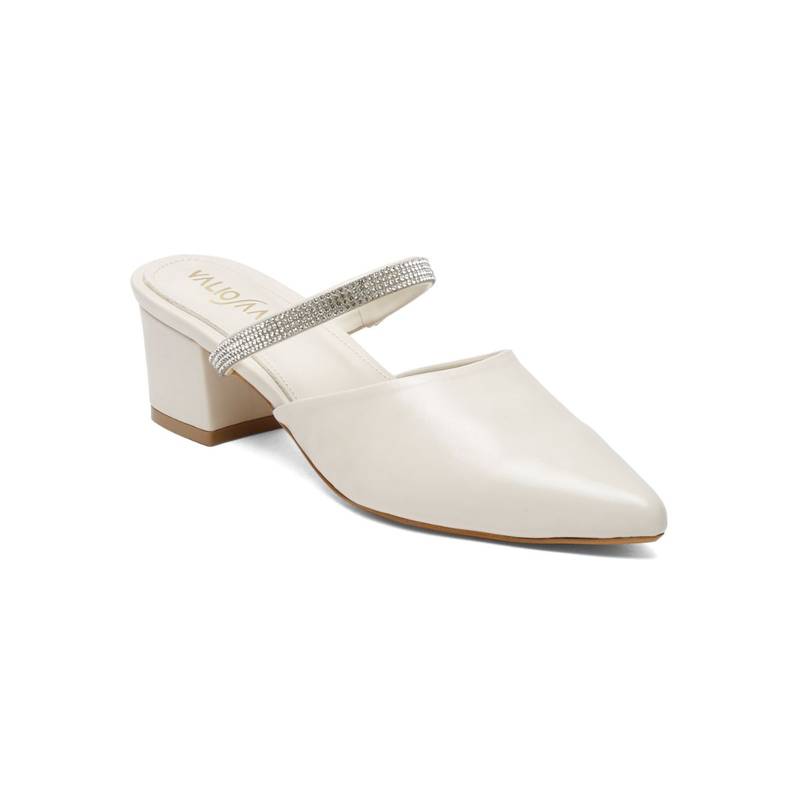 VALIOSAA White Solid Party Pointed Heels (EURO 39)