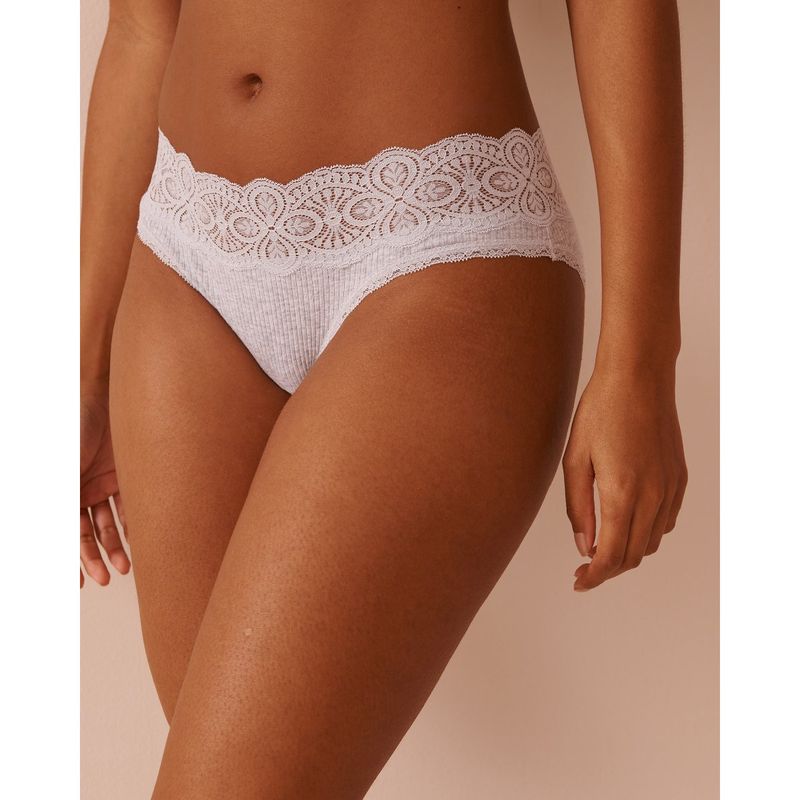 La Vie En Rose White Rib Bikini (M)