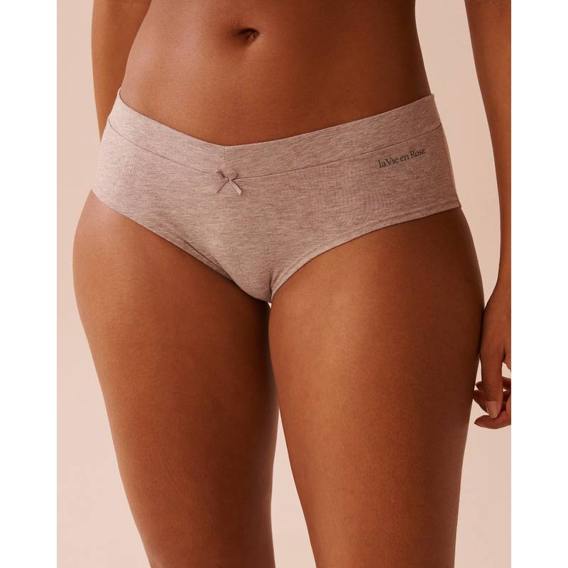 La Vie En Rose Brown Cotton Hiphugger Panty (S)