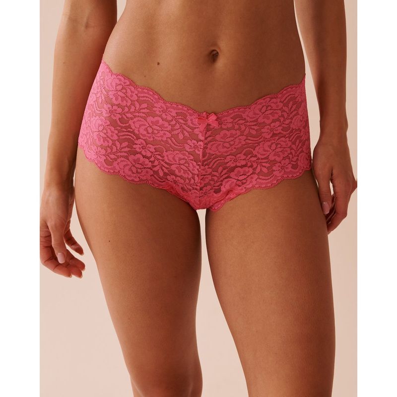 La Vie En Rose Pink Lace Cheeky Panty (S)