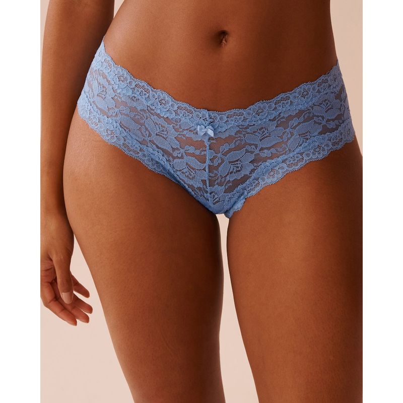La Vie En Rose Blue Lace Cheeky Panty Blue (M)