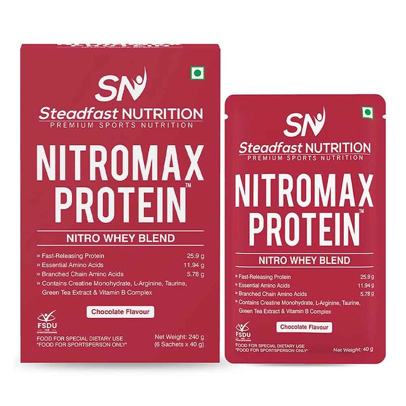 Steadfast NUTRITION Nitromax Protein Nitro Whey Blend The Fusion Of Extra Ordinary Chocolate