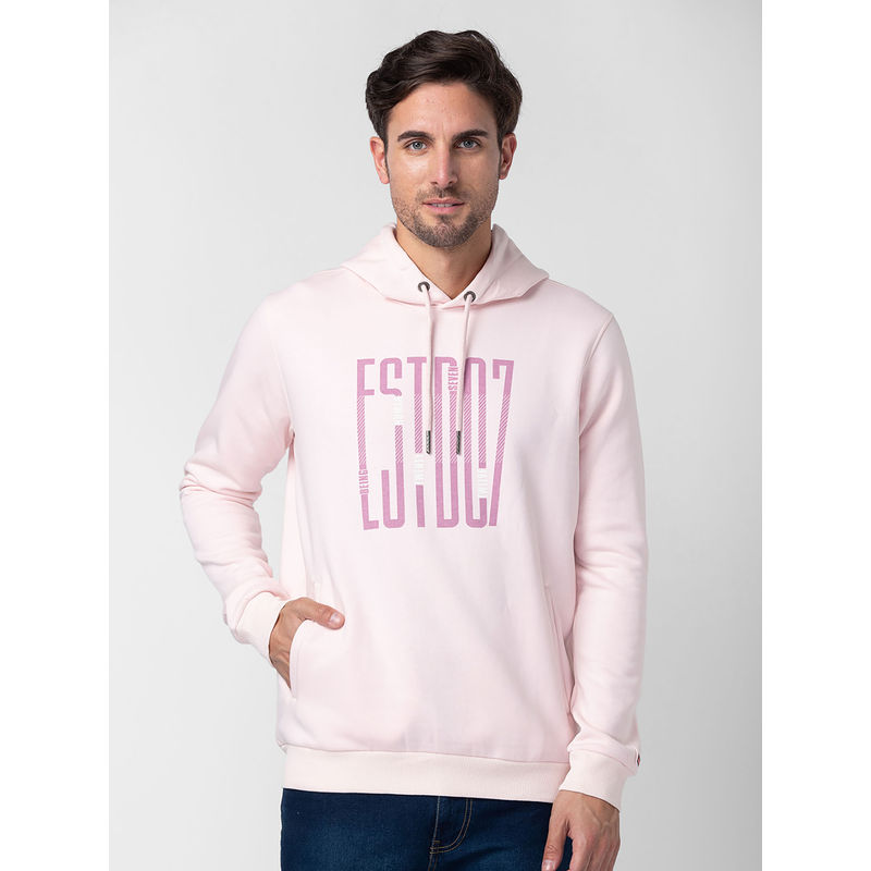 Being Human Men's Pink Full Sleeves Hoodie (M)