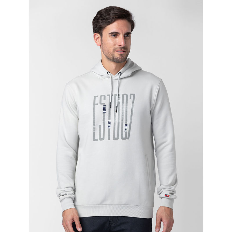 Being Human Men's Grey Full Sleeves Hoodie (L)