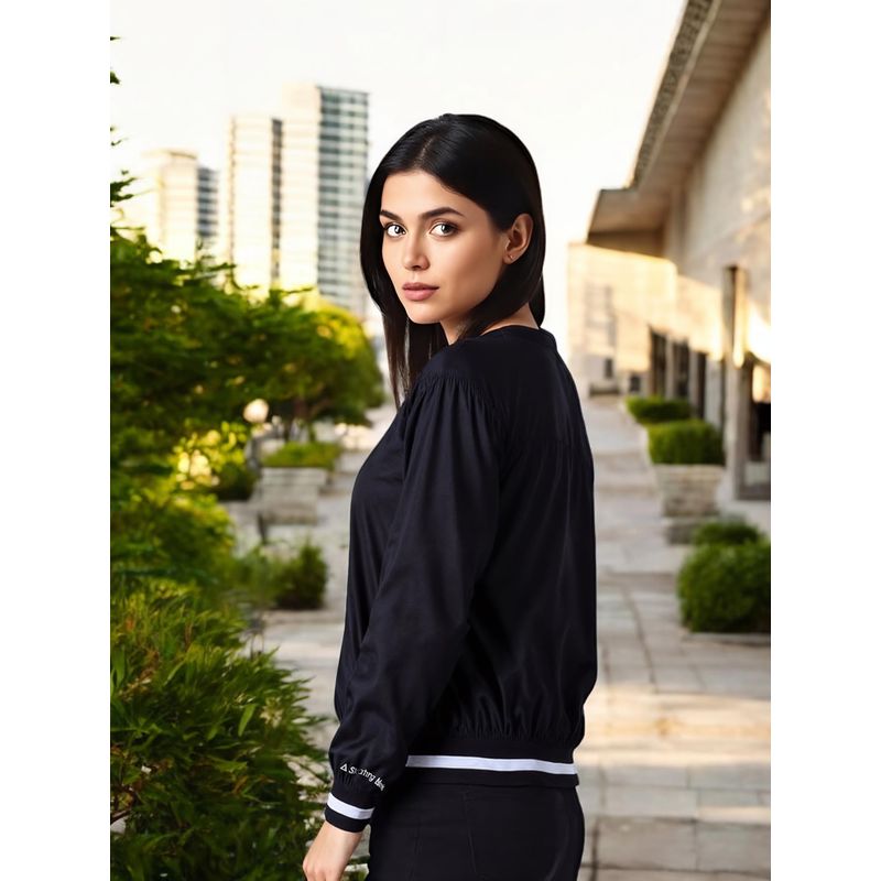 WOODLAND Unisex Black Full Sleeves Jacket (L)