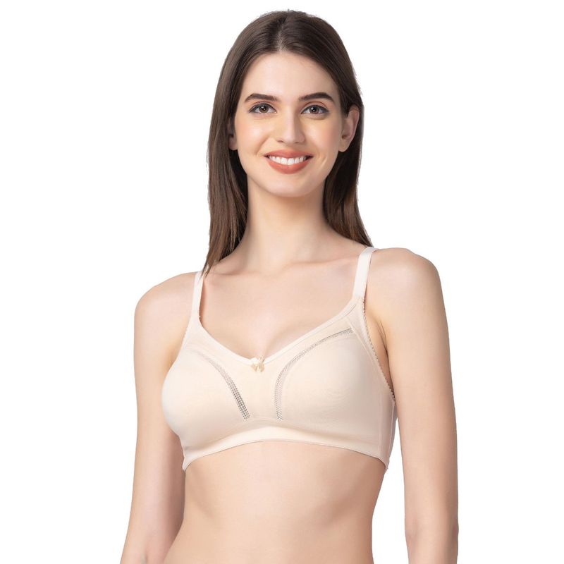 Candyskin Women Nude Non-Padded Non-Wired Bra (34C)