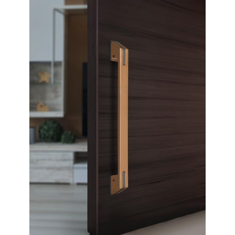 Buy Plantex Door Handle 15 Inch (SH-364 Choco Satin Gold) Online