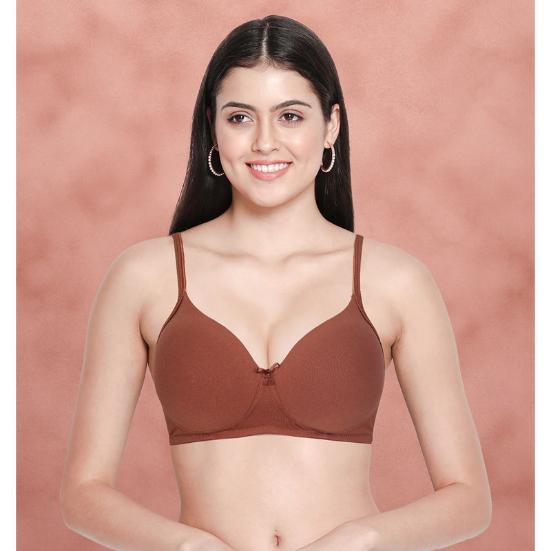 Shyaway Susie By Shyaway Rustic Brown Tipping Elastic Padded Everyday Bra (32C)