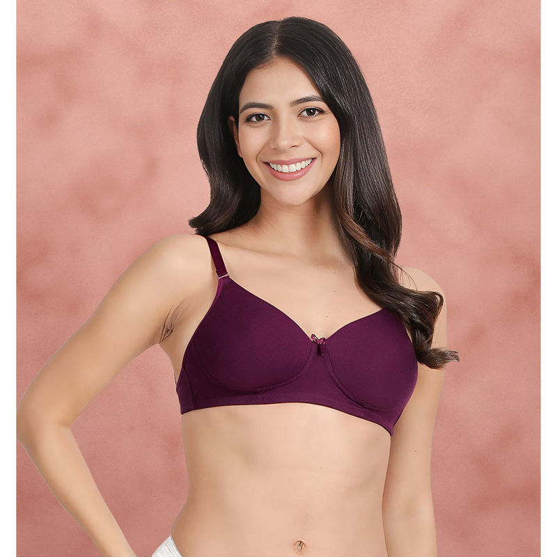 Shyaway Susie By Shyaway Dark Purple Transparent Back Padded Everyday Bra (36C)